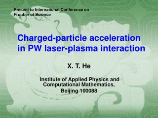 Charged-particle acceleration in PW laser-plasma interaction