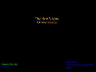 The New Artstor: Online Basics