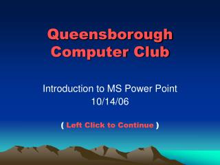 Queensborough Computer Club