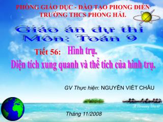 PHÒNG GIÁO DỤC - ĐÀO TẠO PHONG ĐIỀN TRƯỜNG THCS PHONG HẢI.