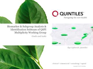 Biomarker &amp; Subgroup Analysis &amp; Identification Subteam of QSPI Multiplicity Working Group