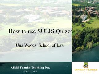 How to use SULIS Quizzes