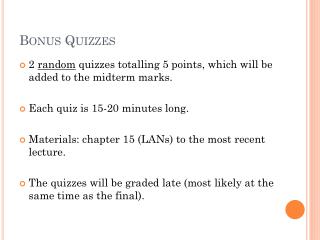 Bonus Quizzes