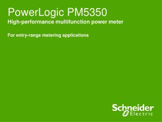 PowerLogic PM5350 High-performance multifunction power meter