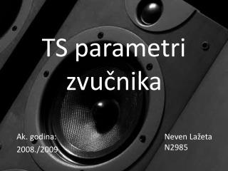 TS parametri zvučnika
