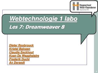 Les 7: Dreamweaver 8