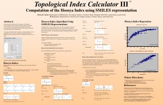 Topological Index Calculator III