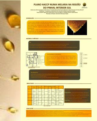 PLANO HACCP NUMA MELARIA NA REGIÃO DO PINHAL INTERIOR SUL