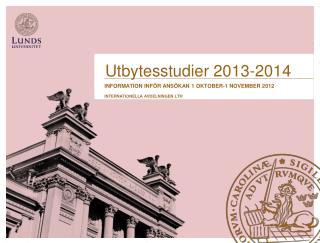 Utbytesstudier 2013-2014