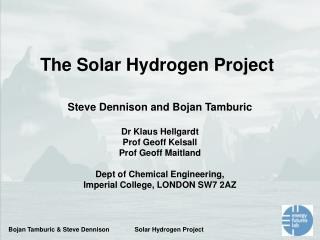The Solar Hydrogen Project