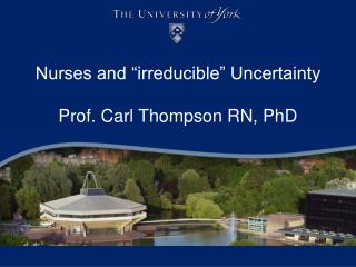 Nurses and “irreducible” Uncertainty Prof. Carl Thompson RN, PhD