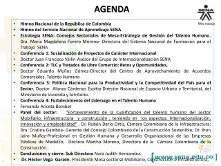 Himno Nacional de la República de Colombia Himno del Servicio Nacional de Aprendizaje SENA