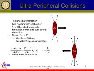 Ultra Peripheral Collisions