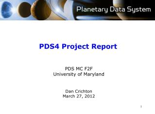 PDS4 Project Report