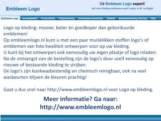 Logo op kleding: mooier, beter én goedkoper dan geborduurde emblemen!