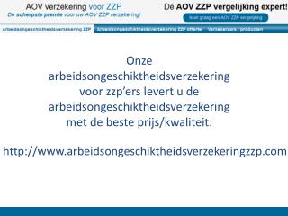 arbeidsongeschiktheidsverzekeringzzp