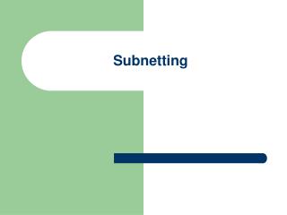 Subnetting