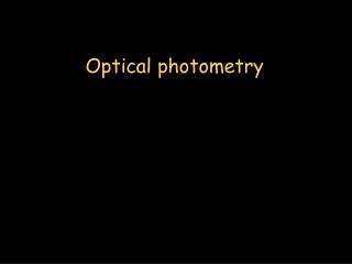 Optical photometry