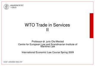 WTO Trade in Services II
