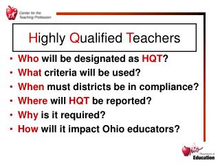 H ighly Q ualified T eachers