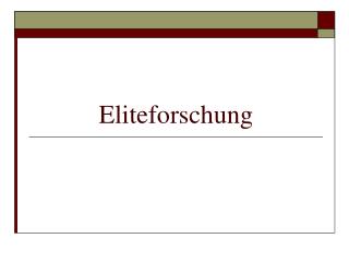 Eliteforschung