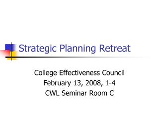 Strategic Planning Retreat