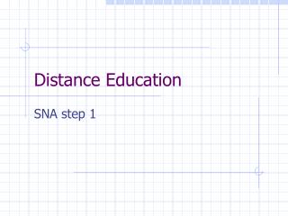 Distance Education