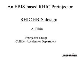 RHIC EBIS design