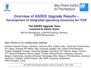 Overview of ASDEX Upgrade Results – Development of integrated operating scenarios for ITER