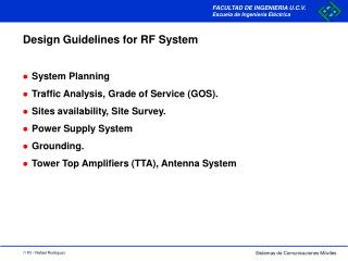Design Guidelines for RF System