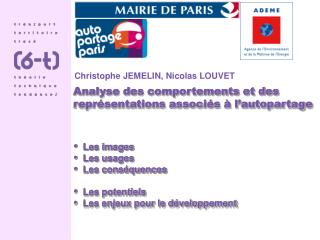 Analyse des comportements et des représentations associés à l’autopartage