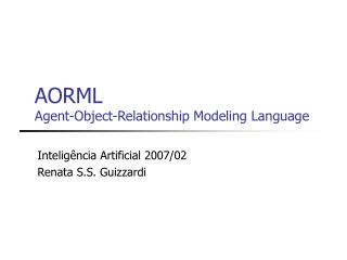 AORML Agent-Object-Relationship Modeling Language