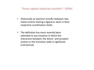 “Inner- sphere electron transfer “: IUPAC