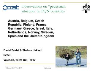 Observations on “pedestrian situation” in PQN countries