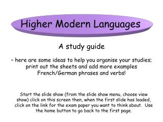 Higher Modern Languages