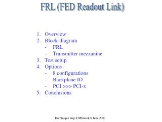 FRL (FED Readout Link)