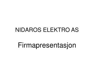 NIDAROS ELEKTRO AS