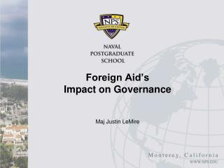 Foreign Aid’s Impact on Governance