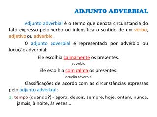 ADJUNTO ADVERBIAL