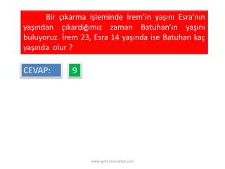 CEVAP: