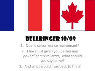 Bellringer 10/09