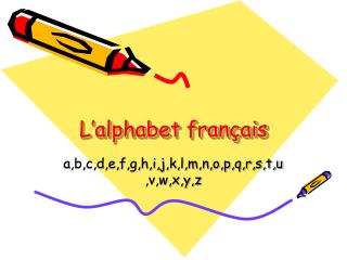 L’alphabet français