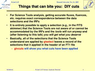 Things that can bite you: DIY cuts