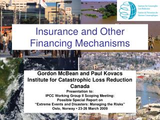 Insurance and Other Financing Mechanisms