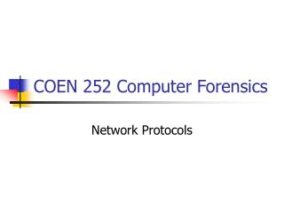 COEN 252 Computer Forensics