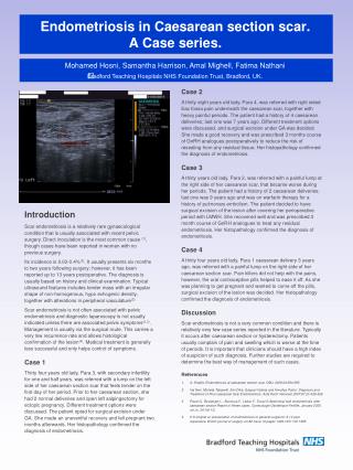 Endometriosis in Caesarean section scar. A Case series.