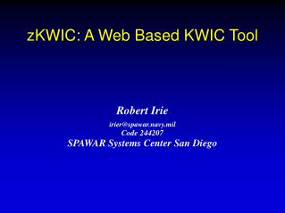 zKWIC: A Web Based KWIC Tool