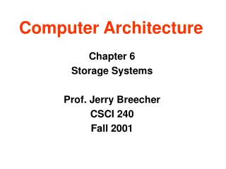 Computer Architecture