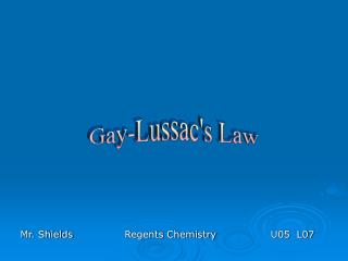 Gay-Lussac's Law