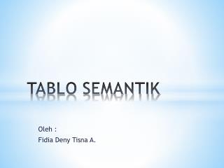 TABLO SEMANTIK